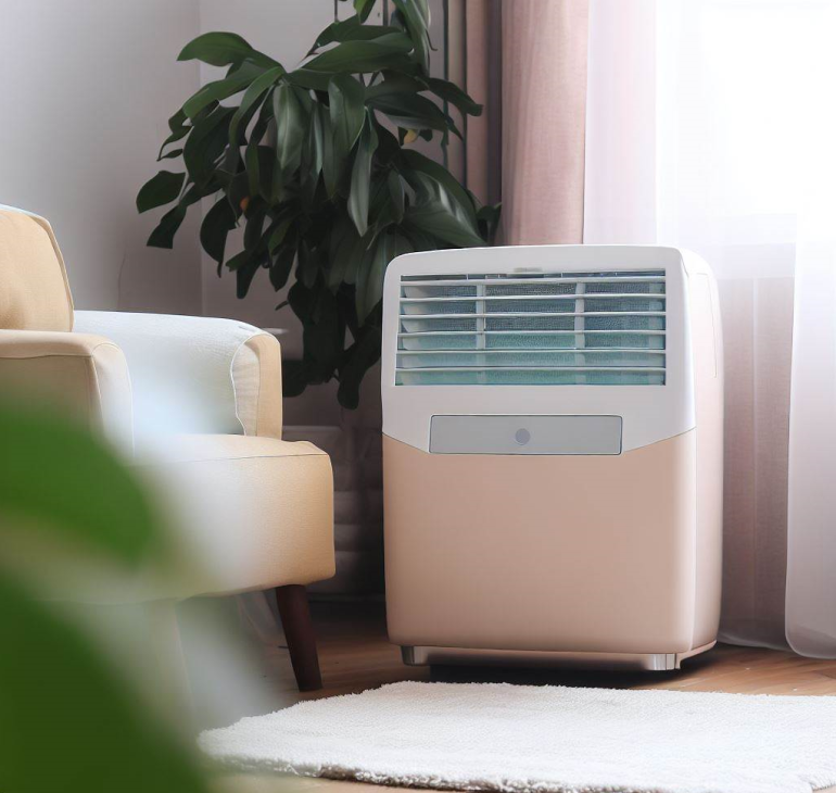 a dehumidifier in a comfortable room