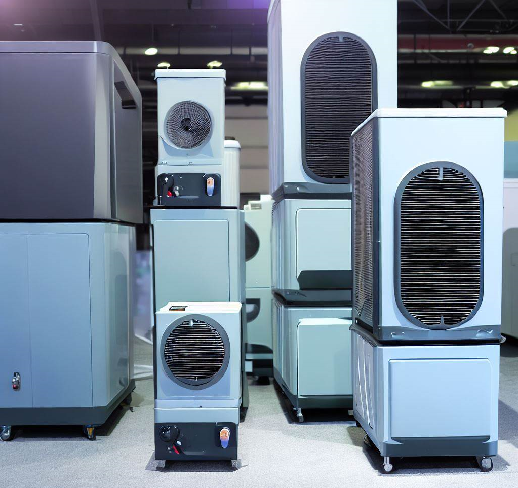 an image with several dehumidifiers of several sizes