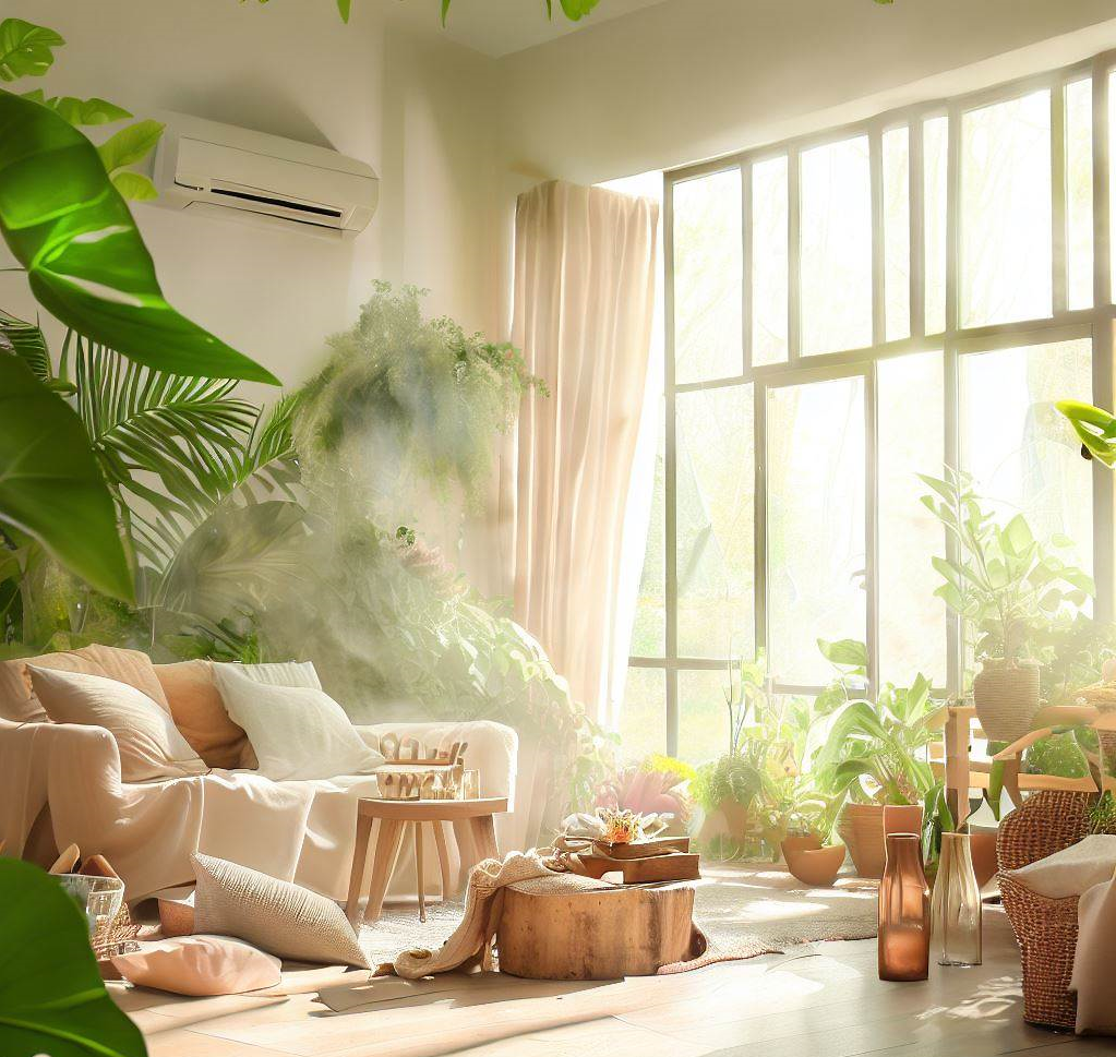 beautiful home environment with fresh air and nice smell
