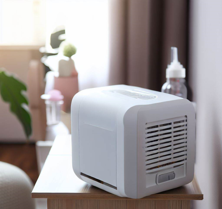 small nice dehumidifier in a beauty room