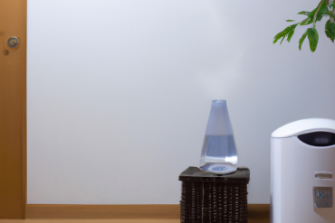 an image of a welcoming room in which we find a dehumidifier and a humidifier